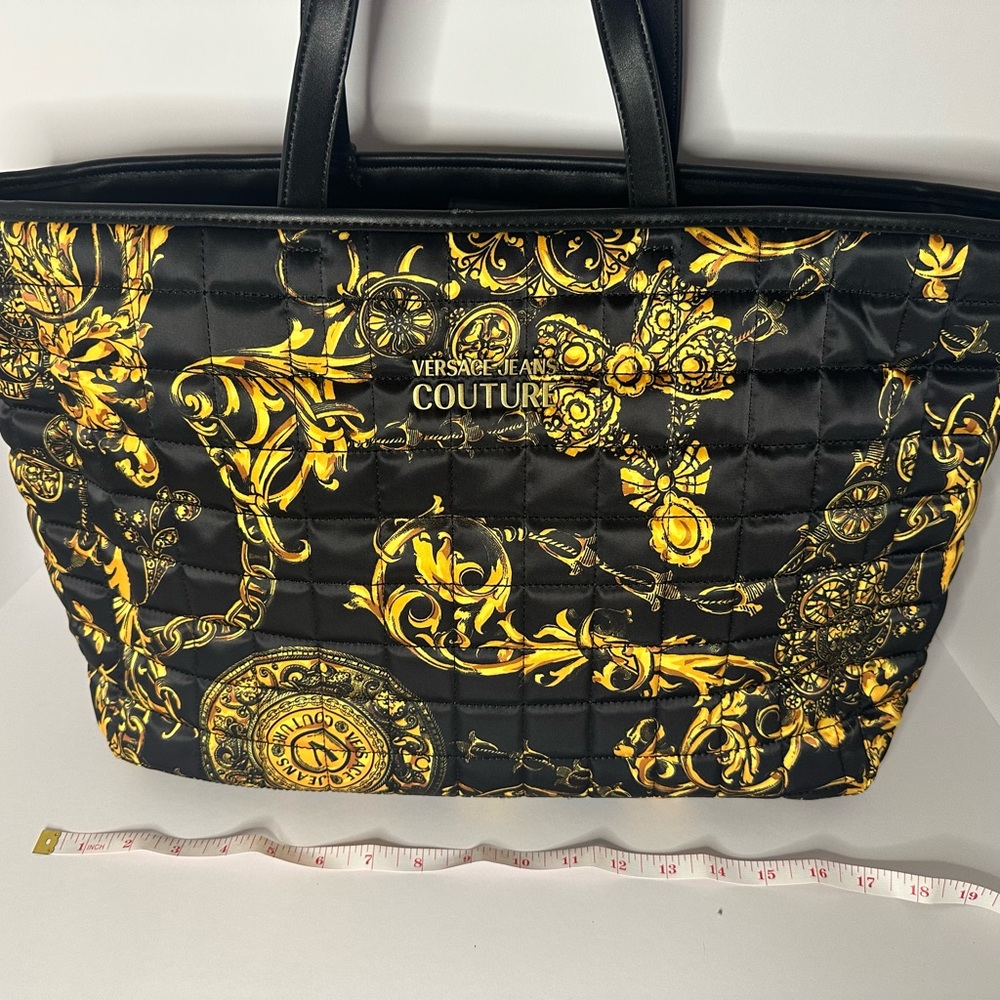Versace Jeans Couture Black and Gold Tote